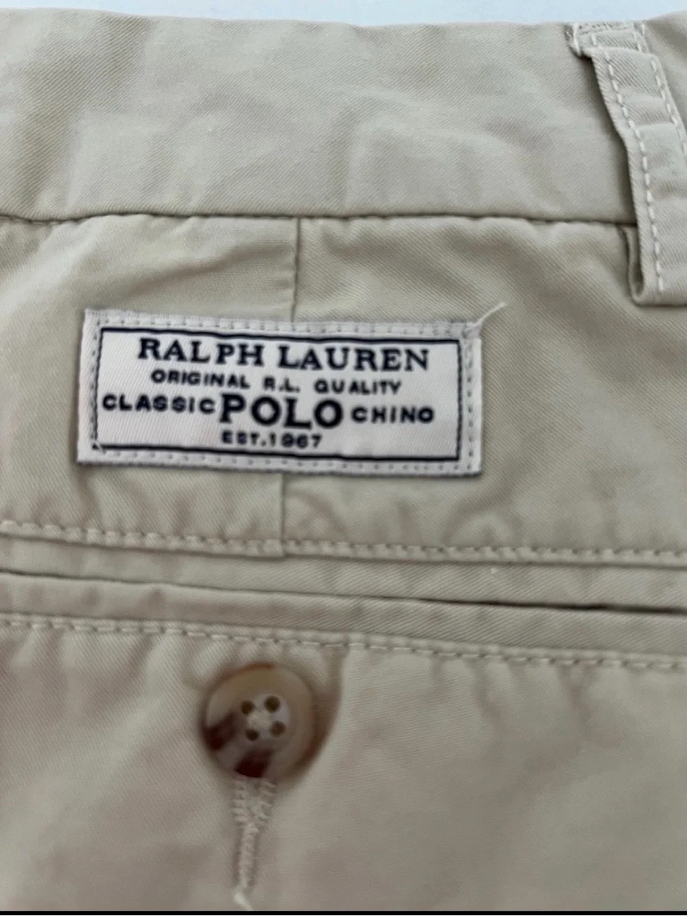 Ralph Lauren Boys' Tan Flat-Front Cotton Shorts